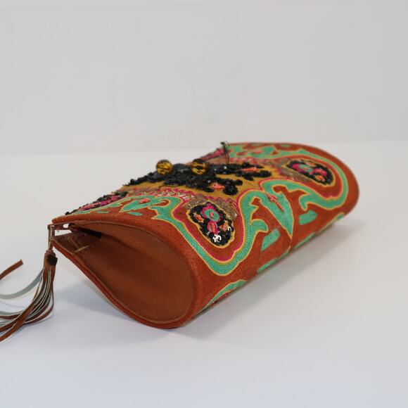 Mary Frances Beaded Embroidered Clutch – Missing Beads, Fair Condition - Picture 4 of 6